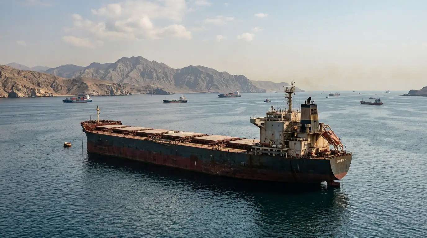 Cargo d'engrais immobilisé à l'entrée du détroit d'Ormuz, ammoniac et urée bloqués dans le Golfe