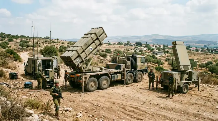 Une batterie du système antimissile Iron Dome déployée en Israël, financée en partie par les États-Unis.
