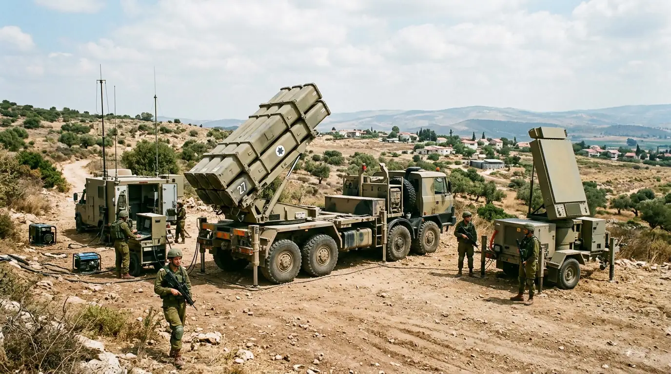 Une batterie du système antimissile Iron Dome déployée en Israël, financée en partie par les États-Unis.