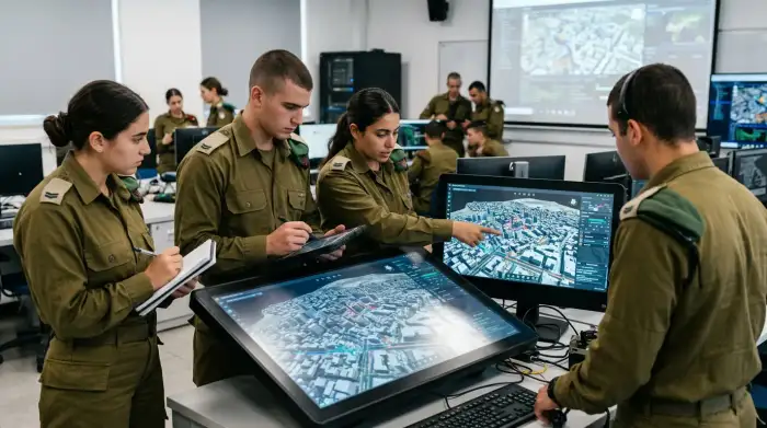 Des élèves-officiers israéliens en formation, illustrant l'approche académique et technologique de l'éducation militaire en Israël.