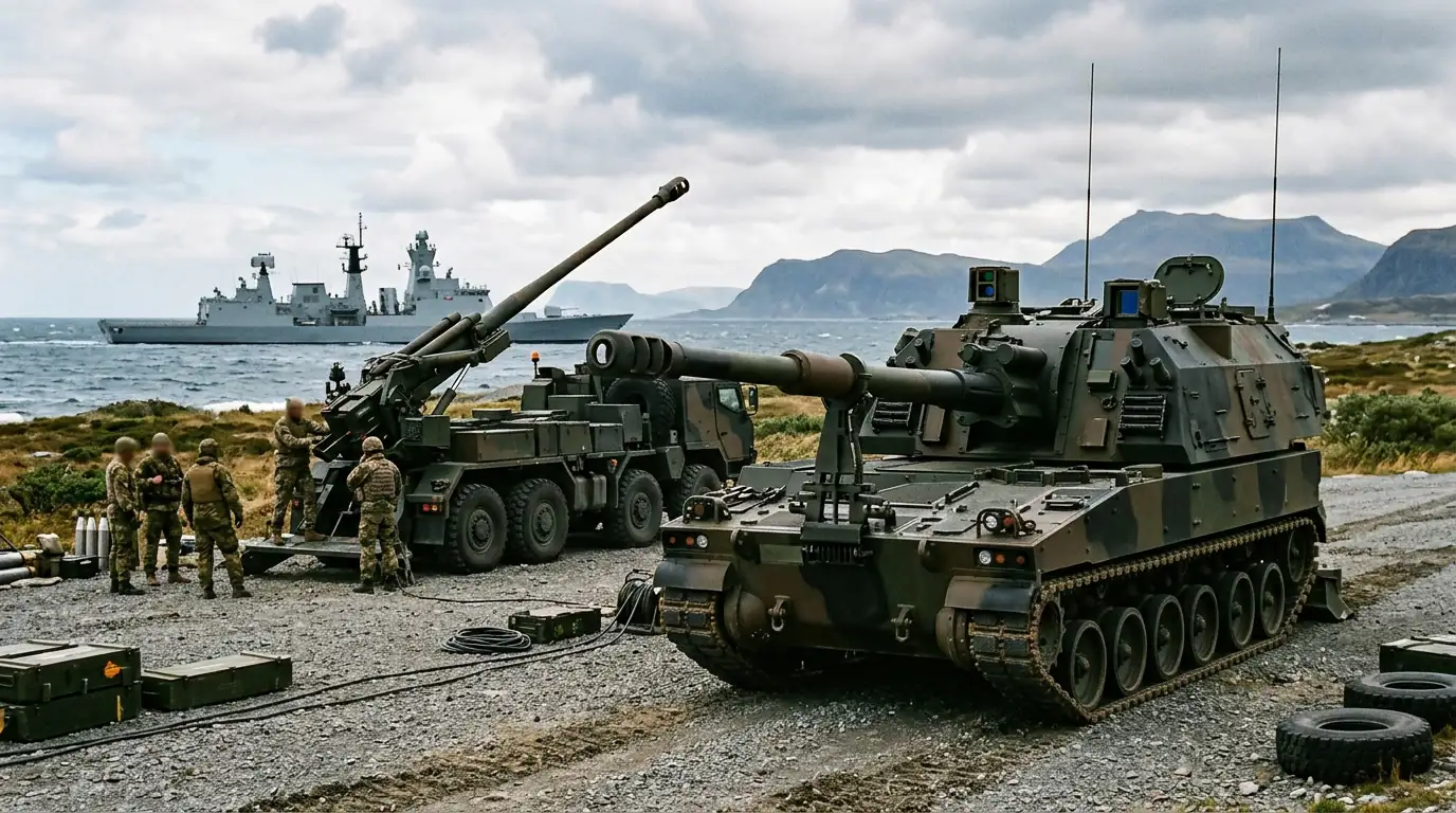 Vue symbolique de systèmes d'armes modernes illustrant la rivalité militaire entre grandes puissances.